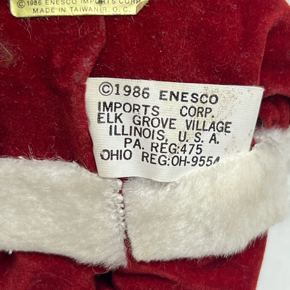 Vintage 1986 Enesco Santa Christmas Ornament Porcelain Face Hands Taiwan - Picture 8 of 12
